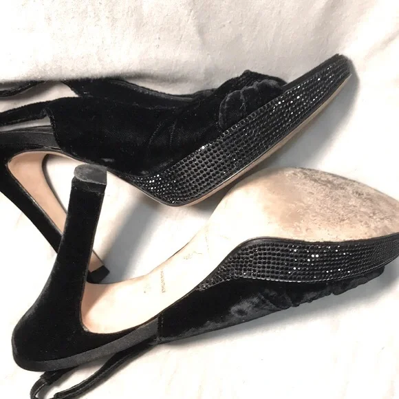 Rene Caovilla open toe rhinestone heels, Sz 9 (40) - Picture 9 of 9